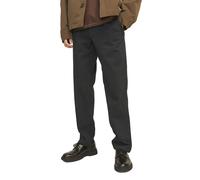 Chinos JACK & JONES "JPSTKANE DAVE CHINO NOOS", Herren, Gr. 30, Länge 32, schwarz, Web, Obermaterial: 98% Baumwolle, 2% Elasthan, unifarben, relaxed fit lang, Hosen, Baumwollmischung, relaxed fit (193