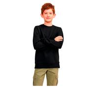 Jack & Jones Sweatshirt Jjebradley Junior Rundhals Einfarbig Schwarz Gr. 176
