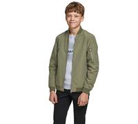 JACK & JONES Bomberjacke mit Reißverschlusstaschen in Oliv, Größe 152