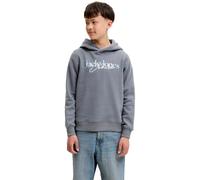 JACK & JONES Jungen - Tom Kapuzenpullover - Turbulence Grau 140