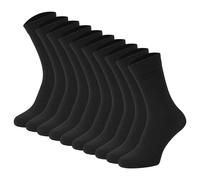 JACK&JONES Kinder Socken, 10er Pack - JACBLACK SOCK, Baumwollmischung, einfarbig Schwarz / 33-37 33-37 Schwarz