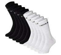 Kurzsocken JACK & JONES "Socken JACBASIC LOGO TENNIS SOCK 10 PACK JNR 10er Pack", Mädchen, Gr. 33-37, schwarz (schwarz, weiß), Obermaterial: 72% Baumwolle CO. 26% Polyester PES. 2% Elasthan EL., Socke