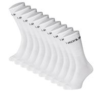 JACK&JONES Kinder Tennissocken, 10er Pack - JACBASIC LOGO TENNISSOCK, Baumwollmischung, Logo Weiß 33-37