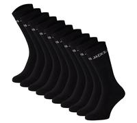 JACK AND JONES Junge Regen Tennis Socken Schwarz Zehner Pack Schwarz 38