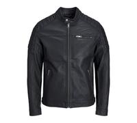 JACK & JONES Kunstlederjacke Herren,Schwarz-2,S