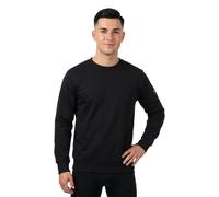 Sweatshirt JACK & JONES "JJCLEVELAND SWEAT CREW NECK", Herren, Gr. XL, schwarz, angeraute Sweatware, Obermaterial: 65% Polyester, 35% Baumwolle, unifarben, regular fit normal, Rundhals, Rippbündchen,