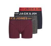 Jack & Jones Boxershorts Lichfield Trunks 3er-Pack Jungen Größe 164 dunkelgrau meliert/bordeaux/navy