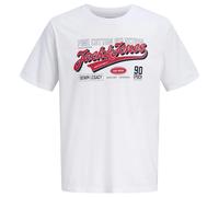 T-Shirt JACK & JONES "JJELOGO TEE SS O-NECK 2 COL AW26 SN", Herren, Gr. L, weiß, Jersey, Obermaterial: 100% Baumwolle, bedruckt, regular fit normal, Rundhals, Shirts T-Shirt, Baumwolle, regular fit (5