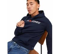 Jack & Jones Logo Sweatshirt mit Kapuze in Navy Blazer XXL Regular Fit - die gerade Form