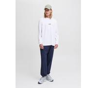 Langarmshirt JACK & JONES "JJESOHO TEE LS CREW NECK NOOS", Herren, Gr. S, weiß, Jersey, Obermaterial: 100% Baumwolle, bedruckt, modisch, relaxed fit, Rundhals, Langarm, Shirts (57774100-S) weiß