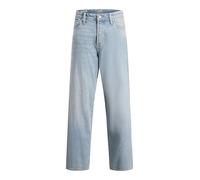 Relax-fit-Jeans JACK & JONES "JJIALEX JJORIGINAL SQ", Herren, Gr. 32, Länge 34, blau (blau denim), Denim/Jeans, Obermaterial: 100% Baumwolle, Abriebeffekte, modisch, relaxed fit knöchellang, Jeans (81