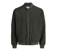 Bomberjacke JACK & JONES "JJECHARGE BOMBER JACKET NOOS", Herren, Gr. M, grün (rosin), Web, Obermaterial: 100% Polyester, unifarben, modisch, regular fit taillenbedeckt, ohne Ausschnitt, Langarm Rippbü