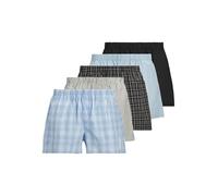 JACK&JONES Herren Web-Boxershorts, 5er Pack - JACMILANO WOVEN BOXERS 5 PACK, Baumwolle Schwarz/Grau/Blau L