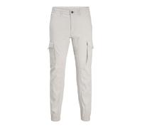 Cargohose JACK & JONES "JPSTPAUL JJFLAKE CARGO NOOS", Herren, Gr. 32, Länge 34, glacier gray, Web, Obermaterial: 98% Baumwolle, 2% Elasthan, unifarben, regular fit lang, Hosen Cargohose, Baumwollmisch