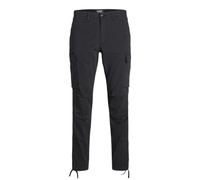 Cargohose JACK & JONES "STACE TUCKER" Gr. 33, Länge 36, schwarz (black) Herren Hosen Cargohosen (13371140-33)