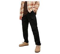 Cargohose JACK & JONES "STACE TUCKER" Gr. 33, Länge 36, schwarz (black) Herren Hosen Cargohosen (13371140-33)