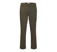 Chinohose JACK & JONES "JPSTOLLIE VANCE CHINO NOOS", Herren, Gr. 34, Länge 32, crocodile, Web, Obermaterial: 97% Baumwolle, 3% Elasthan, unifarben, normal lang, Hosen Chinohose, Baumwollmischung, norm