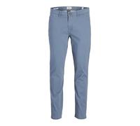 Chinos JACK & JONES "JPSTMARCO mit Stretchkomfort und schmalem Bein", Herren, Gr. 29, Länge 32, blau mirage, Web, Obermaterial: 98% Baumwolle, 2% Elasthan, unifarben, slim fit normal, Hosen, Baumwollm