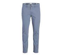 Chinos JACK & JONES "JPSTMARCO mit Stretchkomfort und schmalem Bein", Herren, Gr. 29, Länge 32, blau mirage, Web, Obermaterial: 98% Baumwolle, 2% Elasthan, unifarben, slim fit normal, Hosen, Baumwollm