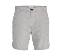 Chinoshorts JACK & JONES "JPSTACE SUMMER SHORT SRT SN", Herren, Gr. M, N-Gr, dusty olive detail:melange, Web, Obermaterial: 70% Baumwolle, 30% Leinen, meliert, regular fit kniefrei, Hosen Chinoshorts,
