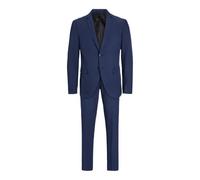 Anzug JACK & JONES "JPRCOSTA SUIT", Herren, Gr. 46, N-Gr, medieval blau, Web, Obermaterial: 100% Polyester, unifarben, sehr schmal, Anzüge, mit fallendem Revers (29352769-46) medieval blau