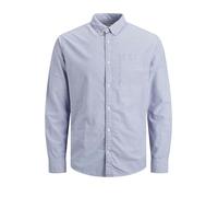 Langarmhemd JACK & JONES "OXFORD SHIRT", Herren, Gr. M, N-Gr, blau (hellblau), Web, Obermaterial: 100% Baumwolle, schmal, Hemden (37463716-M) hellblau