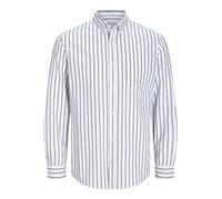 Jack & Jones Oxford Plus Size Langarmhemd 2XL Ensign Blue / Stripes Stripes