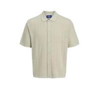 JACK & JONES Male Gestricktes Hemd Strukturiert Gestricktes Hemd | Lockere Passform, strukturiert, kurze Ärmel, lässig, sanfter Prozess bei einer maximalen Temperatur von 40 °C