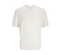 Jack & Jones T-Shirt WILLIAM Regular Fit Gestrickt Rundhals Kurzarm Weiß XXL