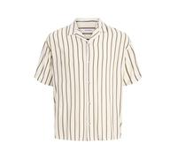 Kurzarmhemd "JJEJEFF RESORT STRIPE SHIRT SS PLS", Herren, Gr. 6XL, N-Gr, dusty olive, Web, Obermaterial: 100% Viskose, JACK & JONES PLUSSIZE, gestreift, normal, Hemden, Viskose, loose fit (92164136-6X
