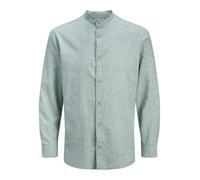 Jack & Jones Esummer Linen Blend Band Langarmhemd L Granite Green
