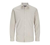 Langarmhemd JACK & JONES "JPRBLABLACKPOOL STRETCH LS SHIRT SN", Herren, Gr. L, N-Gr, gelb (mineral gelb fit:slim fit), Web, Obermaterial: 96% Baumwolle, 4% Elasthan, gemustert, slim fit, Hemden Langar