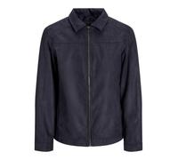 Jack & Jones Hemdjacke JJEDYLAN Shacket NOOS – mit Fly-Away-Kragen, 100% Polyester, schwarz, Gr. M