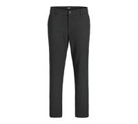 Anzughose JACK & JONES "JPSTOLLIE CONNOR CHINO NOOS", Herren, Gr. 33, Länge 32, dunkelgrau, Web, Obermaterial: 69% Polyester, 29% Viskose, 2% Elasthan, unifarben, regular fit lang, Hosen Anzughose, Ma