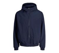 Blouson JACK & JONES "JJECHARGE LIGHT JACKET HOOD NOOS", Herren, Gr. XXL, navy blazer, Web, Obermaterial: 100% Polyester, unifarben, normal, Rippbündchen, Jacken Blouson, mit Kapuze (58945762-XXL) nav