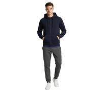 Kapuzensweatjacke JACK & JONES "JJEBRADLEY mit Kapuze, ideal für kalte Jahreszeit", Herren, Gr. L, blau (navy blazer), angeraute Sweatware, Obermaterial: 61% Polyester, 39% Baumwolle, unifarben, relax