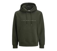 Kapuzensweatshirt "JJESTAR JJ SWEAT HOOD NOOS PLS", Herren, Gr. 3XL, bunt (duffel bag), angeraute Sweatware, Obermaterial: 70% Baumwolle, 30% Polyester, JACK & JONES PLUSSIZE, bedruckt, comfort fit ta