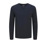 Jack & Jones Langarm-T-Shirt JJEORGANIC BASIC TEE LS O-NECK NOOS – 100% Baumwolle Herren L Blau