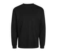 Langarmshirt JACK & JONES "JJEURBAN EDGE TEE LS O-NECK NOOS", Herren, Gr. XS, schwarz, Jersey, Obermaterial: 100% Baumwolle, unifarben, loose fit normal, Rundhals, Bündchen, Shirts Langarmshirt (69487