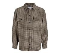 JACK & JONES Regular Fit Hemdjacke mit Brusttaschen Modell 'BRADLEY' in Sand, Größe M