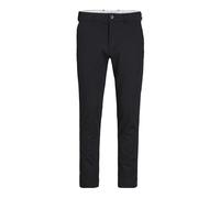 Jack & Jones Chinohose Marco Cooper Herren Plus Size Schwarz Gr. 46 (6XL) Länge 32
