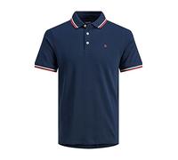 Jack & Jones Poloshirt Essential Paulos – Kurzarm, Einfarbig, Plus Size, Blau 8XL