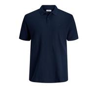 Poloshirt "JJEAUSTIN POLO SS NOOS PLS", Herren, Gr. 4XL, navy blazer detail:classic, Jersey, Obermaterial: 58% Polyester, 40% Baumwolle, 2% Elasthan, JACK & JONES PLUSSIZE, unifarben, modisch, regular