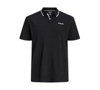 Poloshirt "JJBLAZE POLO SS PLS", Damen, Gr. 3XL, schwarz, Jersey, Obermaterial: 60% Baumwolle, 40% Polyester, JACK & JONES PLUSSIZE, unifarben, regular fit, Shirts (76141306-XXXL) schwarz