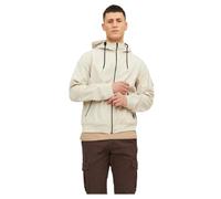 Softshelljacke JACK & JONES "JJEBASIC mit wasserabweisender Funktion", Herren, Gr. L, gelb (moonbeam), Web, Obermaterial: 100% Polyester, unifarben, regular fit normal, hoch geschlossener Ausschnitt,
