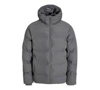 Steppjacke JACK & JONES "JJESOHO PUFFER HOOD SN", Herren, Gr. XXL, castlerock, Web, Obermaterial: 100% Polyester, unifarben, regular fit, hoch geschlossener Ausschnitt, Bündchen, Jacken (43674233-XXL)