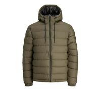 Steppjacke JACK & JONES "JCOPOINT PU PUFFER JACKET BF", Herren, Gr. XS, grape leaf, Web, Obermaterial: 100% Polyester, unifarben, regular fit, Jacken Steppjacke (35187407-XS) grape leaf