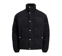 Steppjacke JACK & JONES "JORGREENE CORDUROY PUFFER JACKET", Herren, Gr. L, schwarz, Web, Obermaterial: 100% Polyester, unifarben, regular fit, Rippbündchen, Jacken Steppjacke (24969351-L)