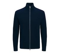 Strickjacke JACK & JONES "JJEPERFECT KNIT ZIP CARDIGAN SN", Herren, Gr. XL, blau (sky captain), Strick, Obermaterial: 50% Baumwolle, 50% Polyester, unifarben, slim fit hüftbedeckend, hoch geschlossene