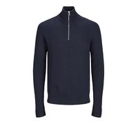 JACK & JONES Male Strickjacke mit Viertelreißverschluss Meliert Strickjacke mit Viertelreißverschluss